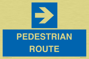 PEDESTRIAN ROUTE - right arrow